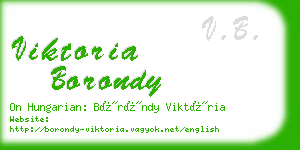 viktoria borondy business card